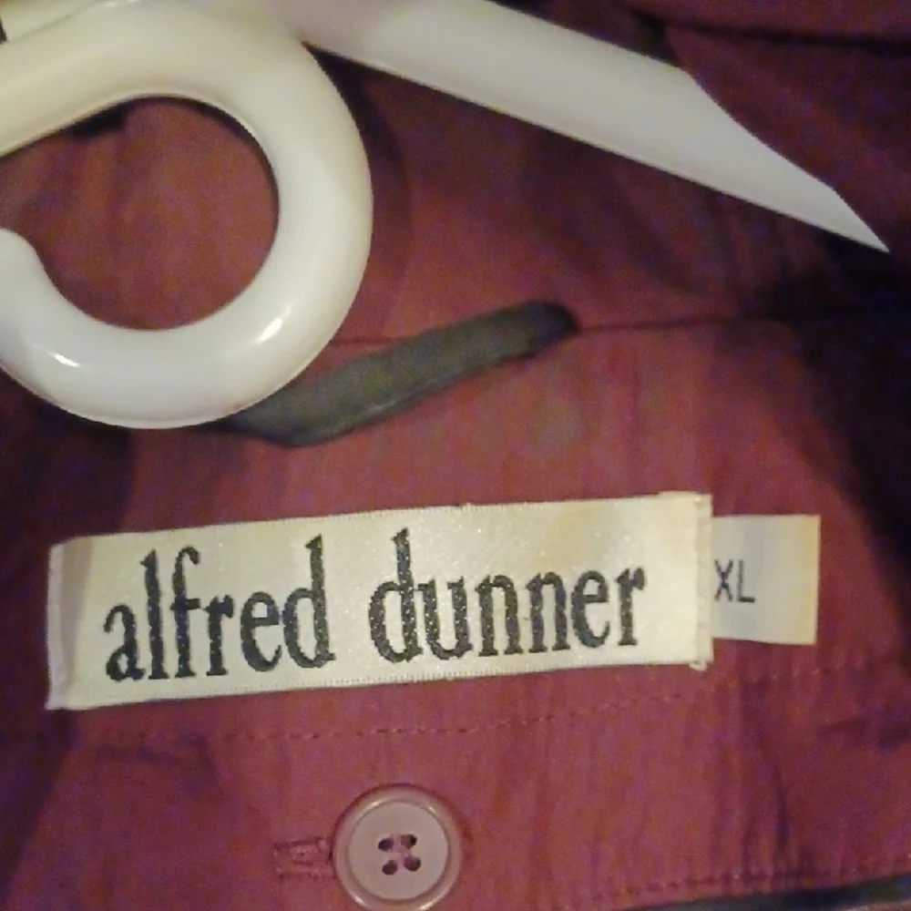 Alfred Dunner Burgundy  Hooded All Weather Coat Removeable Lining Size Xlarge